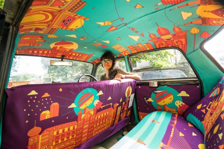 taxi-de-la-india-disenos-coloridos-interior