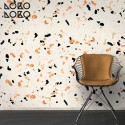 Decorative vinyl of wamr terrazzo surface to decorate furniture and wall