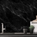 Vinyl of black marble texture imitation for kitchen walls