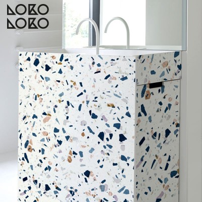 Terrazzo textures vinyl sticker for bathroom decoration