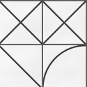 Bauhaus geometry black tiles - Washable vinyl self-adhesive details texture