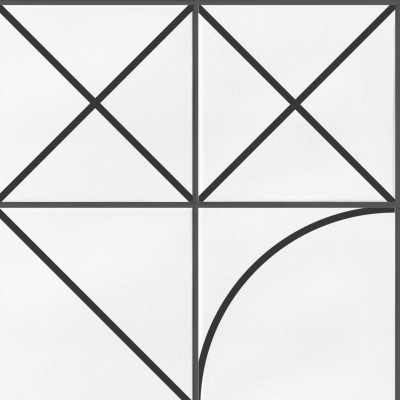 Bauhaus geometry black tiles - Washable vinyl self-adhesive for furniture, walls bathroom