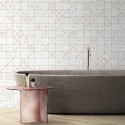 Bauhaus geometry camel tiles - Washable vinyl self-adhesive for walls of bathroom and shower