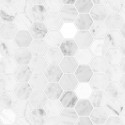 Grey marble hexagonal mosaic - Washable vinyl self-adhesive details texture
