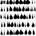 Drops - details pattern black and white self-adhesive Eco-friendly PVC-free