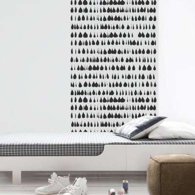 Drops - pattern of drops black and white self-adhesive Eco-friendly PVC-free. style nordic