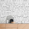 Serene - pattern black and white self-adhesive Eco-friendly PVC-free. style nordic