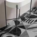 Dark vintage geometry vynil for floor self-adhesive opaque