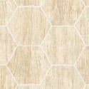 Hexagonal wood tiles scandinavia white boards - Washable vinyl self-adhesive for furniture and floor details texture