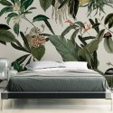Velvet Flowers - self-adhesive free pvc ecological. Botanical style bedroom