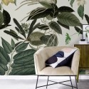 Velvet Flowers - self-adhesive free pvc ecological. Botanical style salon, hall, bedroom