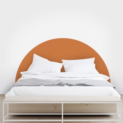 Headboard semicircle earthy sand - Washable self-adhesive vynil for furniture and walls