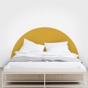 Headboard semicircle mustard - Washable self-adhesive vynil for furniture and walls