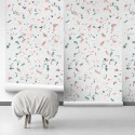 Mediterranean terrazzo - Self-Adhesive eco-friendly PVC-free wallpaper . DIY Walls halls, salon, living, bedroom