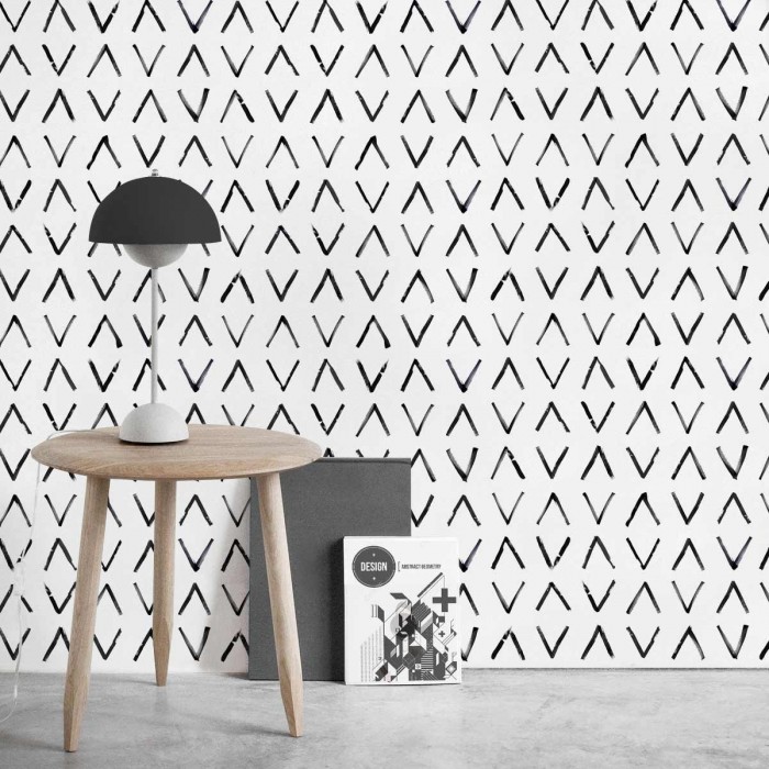 Buy Mudcloth Wallpaper Mudcloth in Bone on Black by Domesticate Online in  India  Etsy