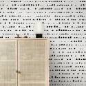 Serene pattern black and white self-adhesive Eco-friendly PVC-free. style nordic