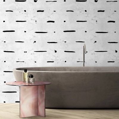 Mudcloth Paint Concrete - Self-adhesive vinyl for furniture and wall kitchen backslash  decoration. Lokoloko