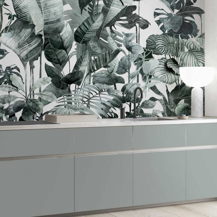 Tropicalia - vinilo lavable autoadhesivo opaco para muebles y paredes cocinas frentes y copetes