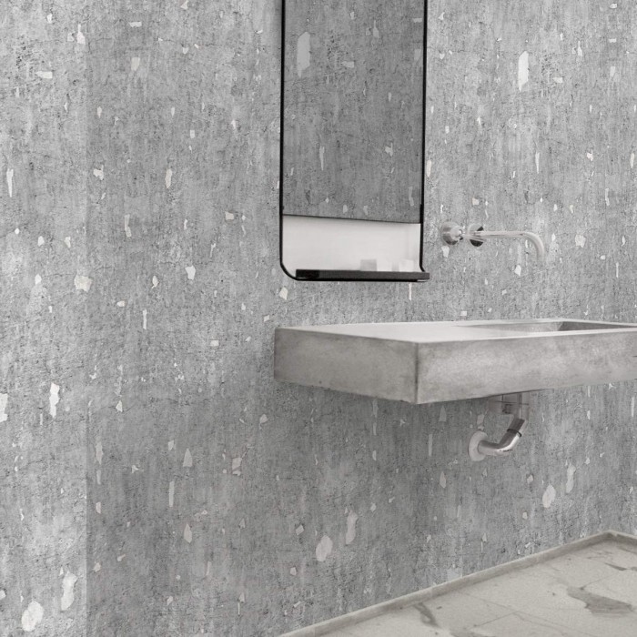 Cemento New Age - vinilo lavable autoadhesivo opaco para paredes, muebles y suelos baños, cocinas, recibidores, lokoloko