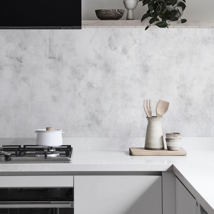 Cemento Gris Claro - vinilo lavable autoadhesivo opaco para paredes azulejos , muebles de cocinas frentes y copete lokoloko