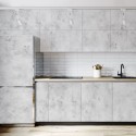 Light Grey Cement - washable self-adhesive opaque vynil for furniture and walls kitchen backslash lokoloko