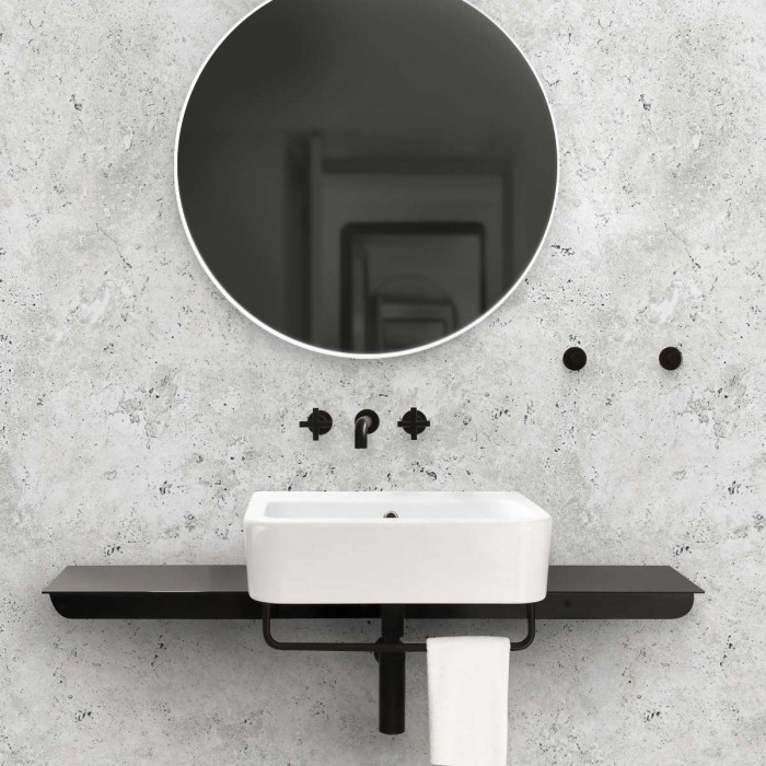 Textura de piedra - vinilo lavable autoadhesivo opaco para paredes de azulejos, bañera, ducha, lavabo y muebles de baño aseo