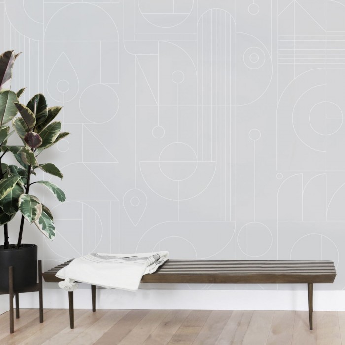 Line 1 - Eco-friendly self-adhesive wallpaper mural for bedroom walls decor - Geometry - Lokoloko