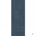 Line 3 - Piece 1 - Self adhesive wallpaper. Art deco Bauhaus geometric design. Lokoloko