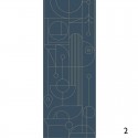 Line 3 - Piece 2 - Self adhesive wallpaper. Art deco Bauhaus geometric design. Lokoloko