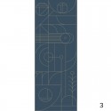 Line 3 - Piece 3 - Self adhesive wallpaper. Art deco Bauhaus geometric design. Lokoloko
