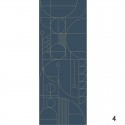 Line 3 - Piece 4 - Self adhesive wallpaper. Art deco Bauhaus geometric design. Lokoloko