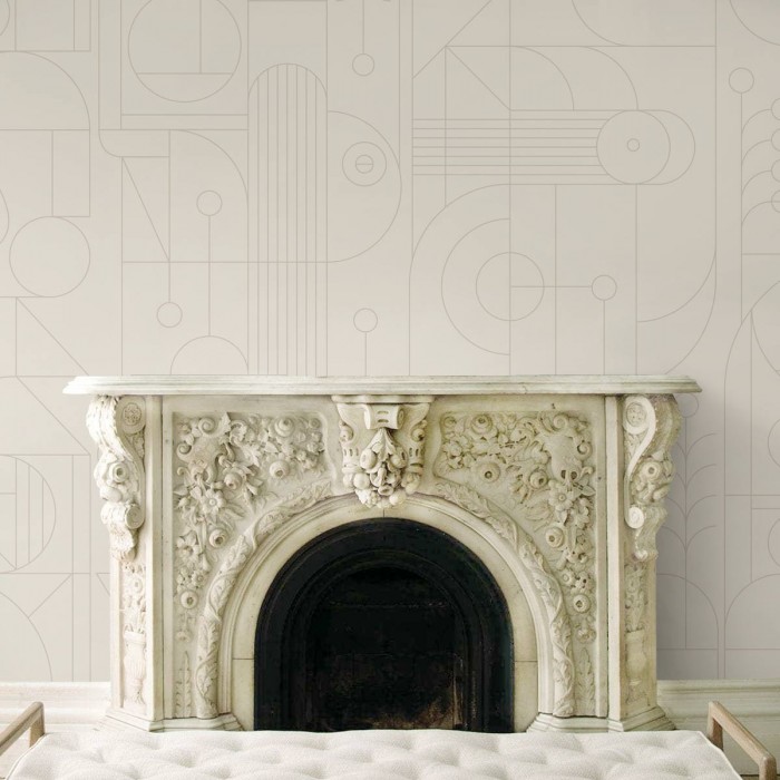 Line 2 - Mural Paper -  wallpaper self-adhesive free pvc for walls hall, salon, bethroom