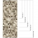 Japandi wood hexagonal tiles - sizes - vinyl washable 