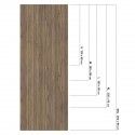 Spanish walnut wood - sizes - washable opaque vinyl for kitchen fronts, tops, doors, walls, tiles