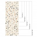 Contrast warm terrazzo - measures washable laminated opaque self-adhesive vinyl for furniture walls and floors