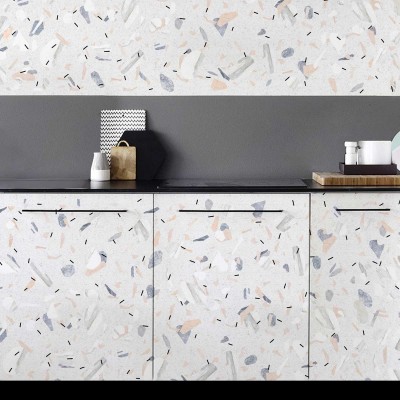 Modern Terrazzo - Washable vinyl self-adhesive opaque for furniture and floor kitchen