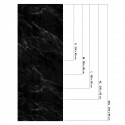  Black Marble -  measures Washable Opaque Self Adhesive Vinyl Laminate for Kitchens Toilets Walls Floors Furniture