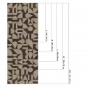  Wood tiles Boho Bauhaus - measures washable self adhesive vinyl for furniture kitchens walls floors loko loko