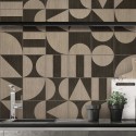  Wood tiles Boho Bauhaus - washable self adhesive vinyl for furniture kitchens walls floors loko loko