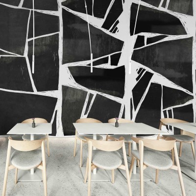  Abstraction Mural - washable self adhesive vinyl for furniture walls loko loko