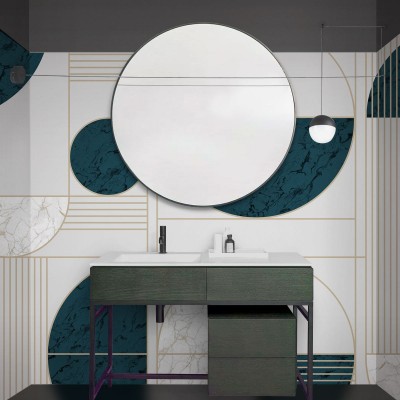  Milan-self-adhesive washable laminated vinyl for wc toilets tiles furniture walls loko loko