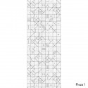 Bauhaus geometry black tiles - ECO Wall Paper self-adhesive free pvc ecological. Hall, living, bedroom