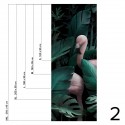 Paradiso - Piece 2 - Flamingos, plants, vegetal mural. Selfadhesive vinyl for wall decor.