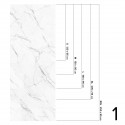 White Marble Calacatta - washable opaque self-adhesive vinyl for walls tiles, furniture and floor bathroom and kitchen Lokoloko