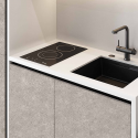 Barbican Cement - washable self-adhesive opaque vynil for furniture and walls doors backslash kitchen grey minimal lokoloko