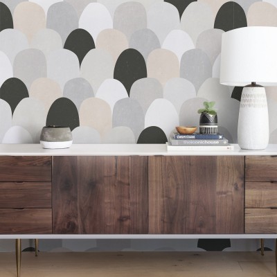 Earthy scales washable self-adhesive vinyl for furniture walls floors lokoloko