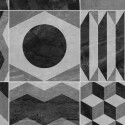 Dark vintage geometry washable laminated self-adhesive vinyl for furniture walls flooring detail lokoloko