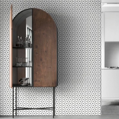 Abstract Hexagons 2 washable self-adhesive vinyl for furniture walls floors modern lokoloko