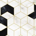 Art Deco hexagons washable self-adhesive vinyl for furniture walls flooring interior laminate detail lokoloko