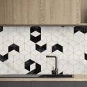 Art Deco Hexagons Washable Self Adhesive Vinyl For Furniture Walls Floor Bedrooms Headboards Wardrobe Doors Lokoloko